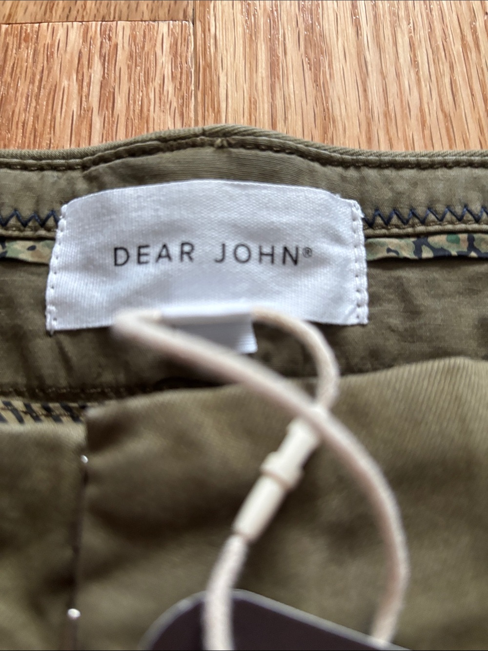 Dear John Olive Cuffed Cotton Blend Women's Shorts - Picture 2 of 5